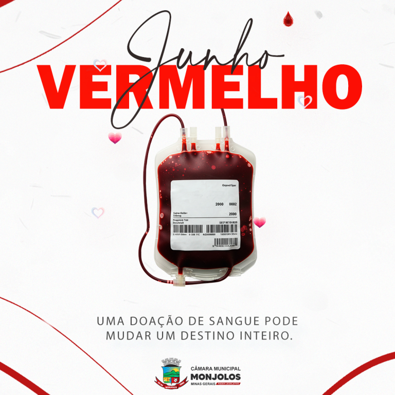 JUNHO VERMELHO: Doe Sangue, Salve Vidas!